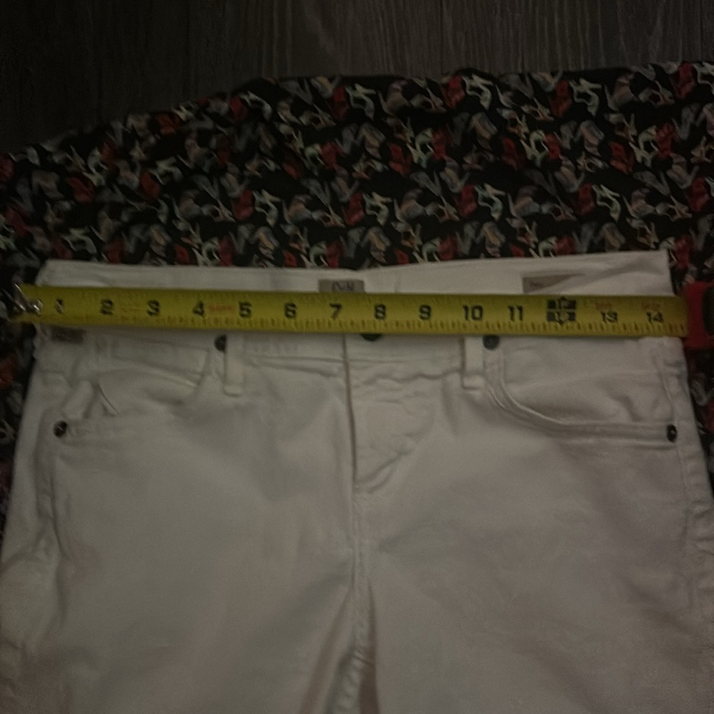 Citizens Of Humanity White Dani Cropped Straight Leg Jeans 26 Classic Preppy - Picture 5 of 11